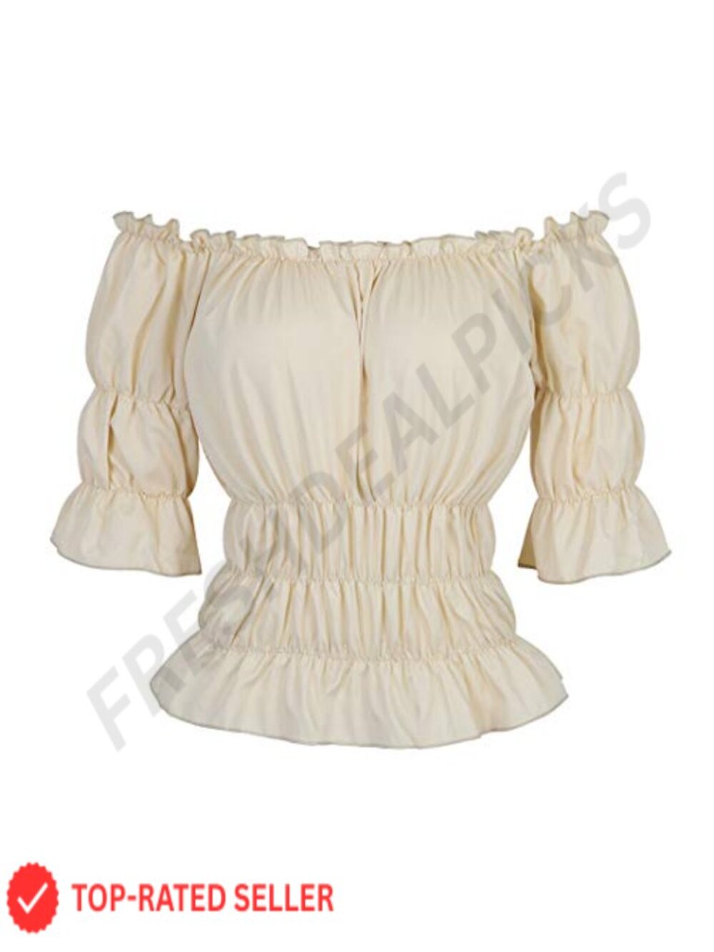 Off Shoulder Peasant Blouse Womens Renaissance Pirate Top